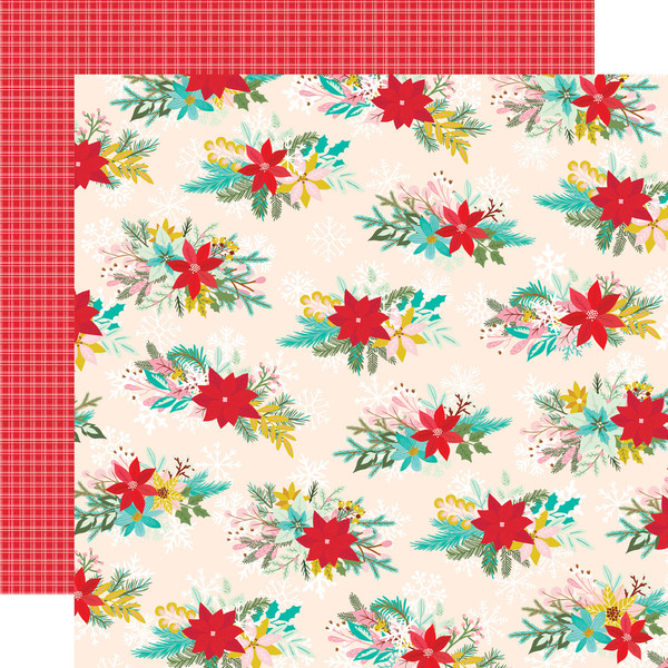 Simple Stories: 12X12 Patterned Paper, Snow Pine Lodge - So Very Merry