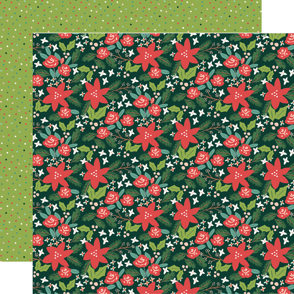 Simple Stories: 12X12 Patterned Paper, Santa's Village - Oh, So Merry