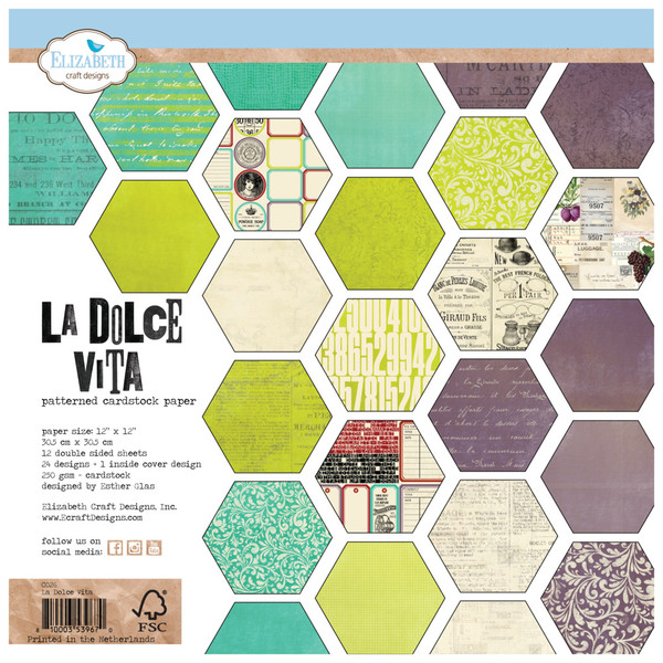 Elizabeth Craft Designs: 12x12 Paper Pack, La Dolce Vita