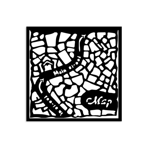 Stamperia: Thick Stencil, Art of Travelling - Street Map