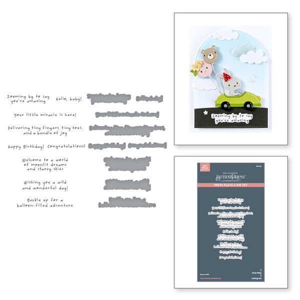 Spellbinders: BetterPress Plate & Die Set, Little Smiles Spellbinders: BetterPress Plate & Die Set, Little Smiles