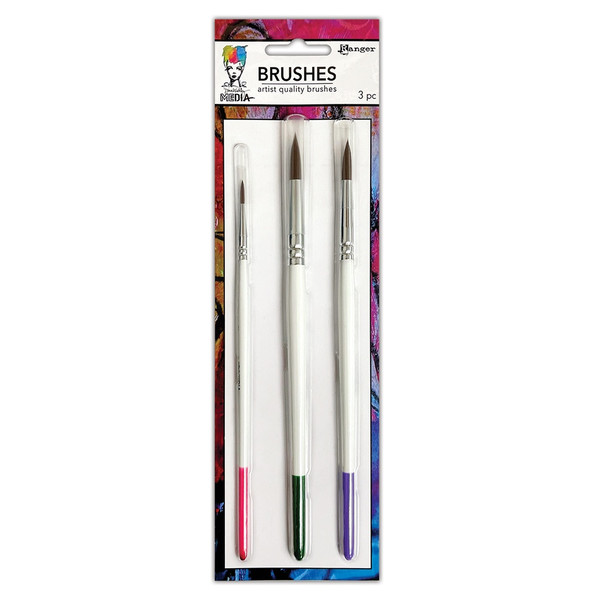 Dina Wakley MEDia: Brush Set, Soft Bristle {#2, #8, #12}
