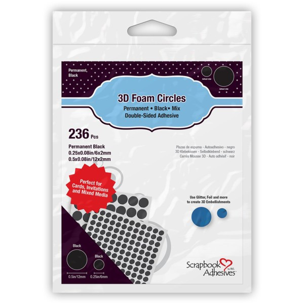 Scrapbook Adhesives: 3D Foam Circles, Black