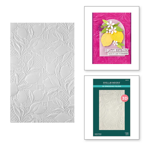 Spellbinders: Lemon Fresco 3D Embossing Folder from the La Dolce Vita Collection Spellbinders: Lemon Fresco 3D Embossing Folder from the La Dolce Vita Collection