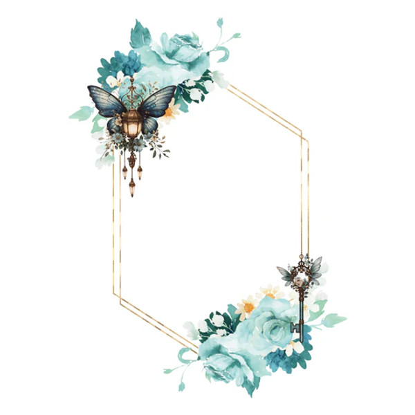 Simply Stated Design: Shades Of Teal Wreath Ephemera