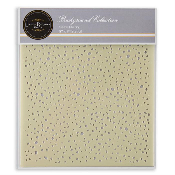 Jamie Rodgers Crafts:  Snow Flurry - 8"x8" Background Collection Stencil