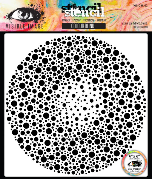 Visible Image: Colour Blind 6in x 6in Stencil