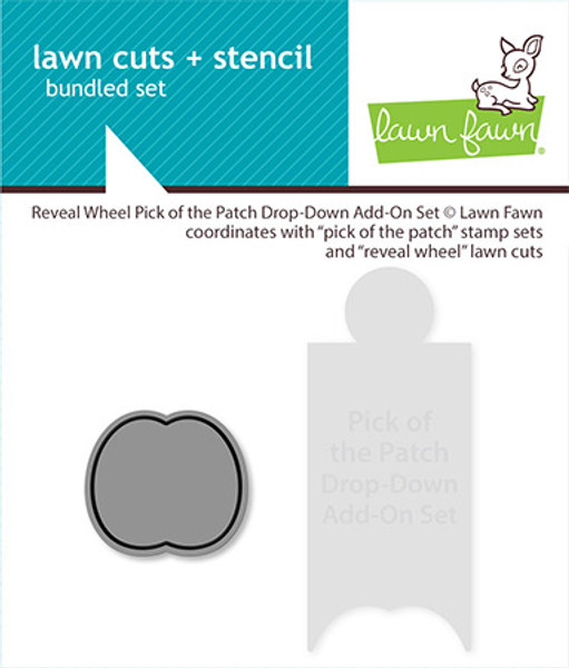 Lawn Fawn: Die & Stencil Set, Reveal Wheel Pick Of The Patch Drop-Down Add-On