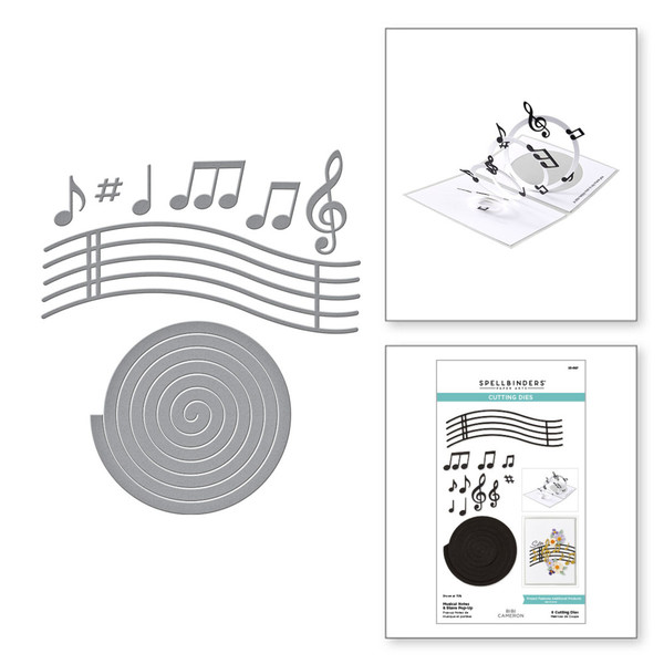 Spellbinders: Die Set, Musical Notes & Stave Pop-Up Spellbinders: Die Set, Musical Notes & Stave Pop-Up