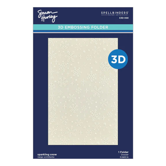 Spellbinders: Sparkling Snow 3D Embossing Folder from the Simon's Snow Globes Collection by Simon Hurley