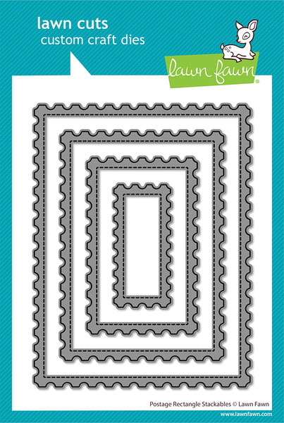 Lawn Fawn: Die Set, Postage Rectangle Stackables