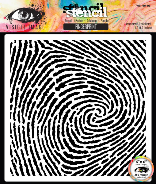 Visible Image: Fingerprint 6in x 6in Stencil