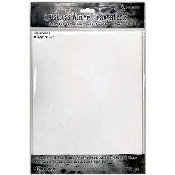 Ranger Ink: Distress 8.5 x 11 Heavystock, White (10pk)