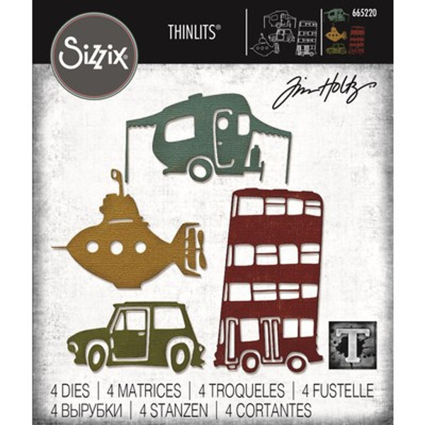 Sizzix: Thinlits Die, Tim Holtz, Wacky Transport #1