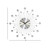 Metal Starburst Wall Clock with Crystal Accents 15" x 1" x 15"