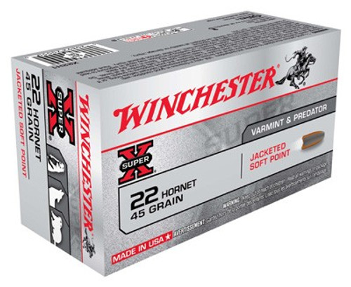 Winchester .22 Hornet X22H1 Super X Jacketed Soft Point JSP 45 Grain