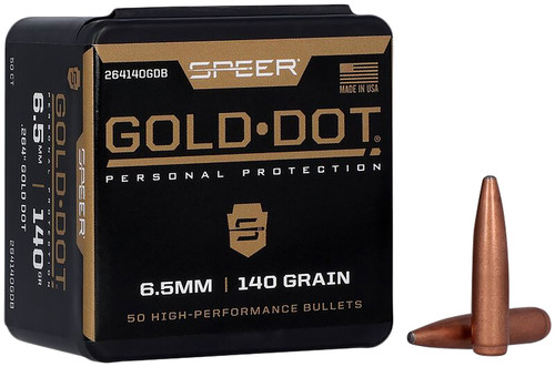 Speer 264140 Gold Dot 6.5mm .264 140 GR Soft Point 50 Box