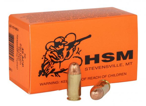 HSM .45 ACP/Auto 4512R Training Full Metal Jacket FMJ 230 Grain