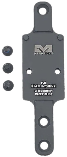 Meprolight USA 901141040 Optics Plate Shotgun Matte Black Aluminum, Benelli M2/M4/SBE RMR Footprint