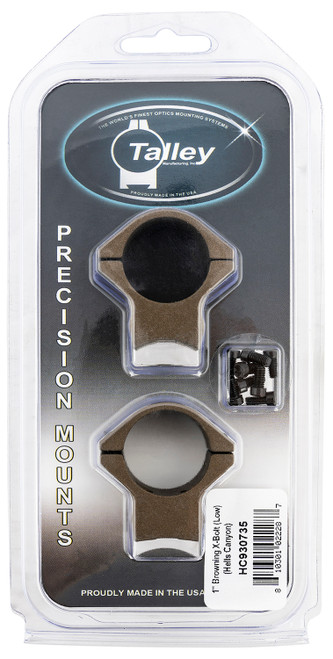 Talley HC930735 Scope Mount/Ring Combo Burnt Bronze Aluminum 1" Tube X-Bolt Low Rings Short/Long Action 0 MOA