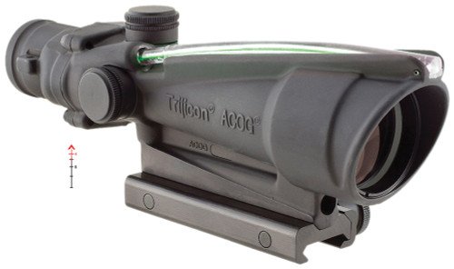 Trijicon 100149 ACOG 3.5x35mm Compact Riflescope Black Anodized Illuminated Green Chevron .223/5.56 BDC Reticle