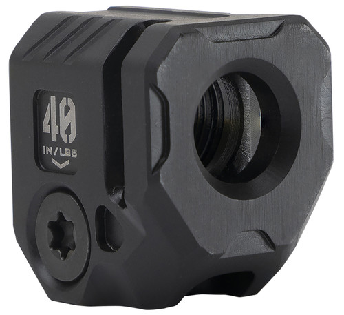 Strike Industries MCQUAD Micro Threaded Compensator Black Steel 0.89" OAL Compatible w/ 9mm/357 SIG