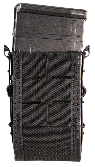 High Speed Gear 41TA00BK TACO Duty Single Rifle Mag Pouch, Black Nylon with MOLLE Exterior, Fits MOLLE & 2" Belt