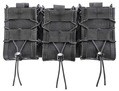 High Speed Gear 45DD00BK TACO Double Decker Shingle Black Nylong, Triple Shingle (3 Rifle/3 Pistol Mags), Fits MOLLE