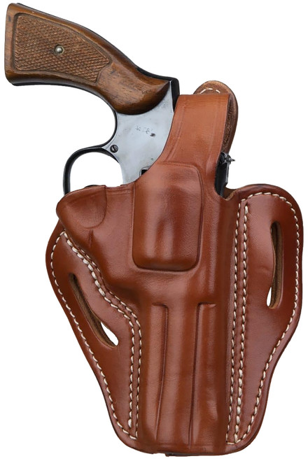 1791 Gunleather RVHX2CBRR RVHX-2 OWB Size 02 Classic Brown Leather Fits Up to 4" Barrel, K/L-Frame, Belt Slide Right Hand