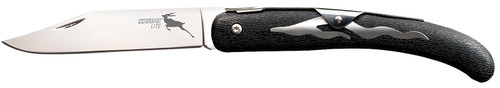 Cold Steel CS20KJZ Kudu Lite 4.25" Folding Clip Point Plain Satin 5Cr15MoV SS Blade, 5.75" Black Textured Zy-Ex Handle