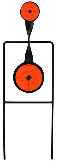 Birchwood Casey 46221 Sharpshooter AR500 Steel Spinning Target for .22 Rimfire Black/Orange
