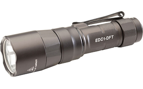 Surefire Everyday Carry Light (EDC-1-DFT), Dual-Fuel Turbo, Flashlight, 650 Lumens, Anodized Finish, Gray EDC1-DFT-HA