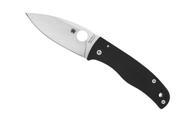 Spyderco Bodacious, Folding Knife, Plain Edge, Black G-10 Handle, Satin Finish, Silver, 3.66" Blade Length, CPM-S30V Steel C263GP