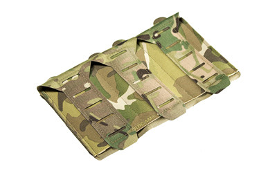 Blue Force Gear 10 Speed, Tripple Magazine Pouch, Helium Whisper Attachment, (3) Fits AR-15 Magazine, Elastic Construction, Multicam HW-TSP-M4-3-SB-MC