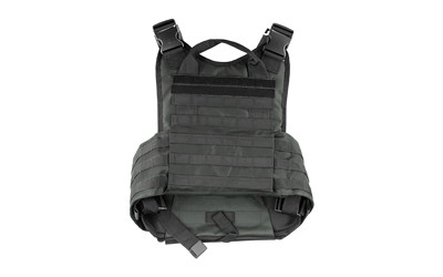 NcSTAR Plate Carrier Vest, Nylon, Black, Size Medium-2XL, Fully Adjustable, PALS/ MOLLE Webbing, Compatible with 10" x 12" Hard Plates CVPCV2924B