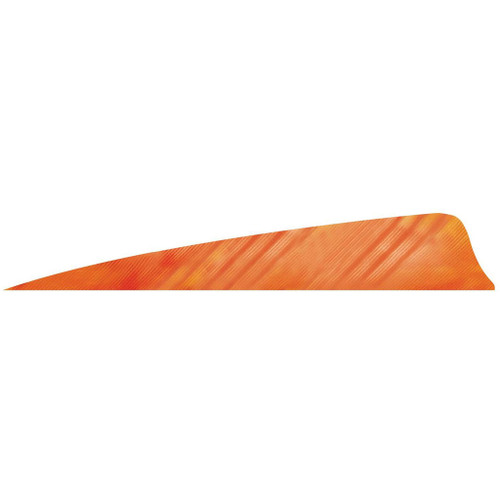 Gateway Tre White/Orange Shield Cut Arrow Feathers 4 in. RW 50 pk.
