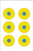 Action Target PRBE6100 High Visibility Bullseye Paper 17.50" x 23" Multi-Color 100 Per Box