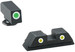 AmeriGlo GL115 Classic Tritium Sight Set for Glock Green Tritium White Outline Front Sight-Yellow Tritium White Outline Rear Sight