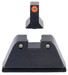 Trijicon GL201C601134 Suppressor/Optic Height Sights Green/Tritium Orange Outline Front Sight-Green/Tritium Black Outline Rear Sight Glock 17/17L/19/22 Standard Frame