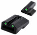 TruGlo TGTG231F3W Tritium Pro Black | Green Tritium White Outline Front Sight Green Tritium Rear Sight