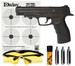 Daisy 985415242 415 Powerline Kit CO2 177 BB 21+1 495 fps, Black Polymer Frame with Pic. Rail, Fiber Optic Sight, Includes Ammo/Target/Glasses/CO2 Cartridges