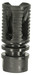 Lead & Steel Llc LSSAWFH12X28 Saw Style Flash Suppressor 1/2"-28 tpi Black 4140 Steel Closed Tine