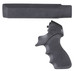 Hogue 05015 OverMolded Tamer Pistol Grip & Forend Black Rubber with Finger Grooves, Polymer Forend for Mossberg 500 12 Gauge