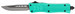 CobraTec Knives STFCTK1SDNS CTK-1 Small 2.75" OTF Drop Point Plain D2 Steel Blade/Tiffany Blue Aluminum Handle Features Glass Breaker Includes Pocket Clip