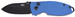 CRKT 2474BD SQUID EDC 2.27" Folding Plain Stonewashed D2 Steel Blade, Blue Micarta Handle