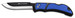 Outdoor Edge RLU40C RazorLite 3.50" Folding Drop Point Tanto Plain 420J2 SS Blade Black/Blue Polymer Handle