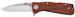 S.O.G SOGTWI17CP Twitch II 2.65" Folding Drop Point Plain Satin AUS-8A SS Blade Brown Rosewood Handle Includes Pocket Clip