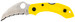 Spyderco C28SYL2HB Dragonfly 2 Salt 2.30" Folding Hawkbill Serrated H2 Steel Blade Yellow FRN Handle, Includes Pocket Clip