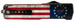 Templar Knife LZBRF321 Premium Weighted Betsy Ross Flag Large 3.55" OTF Drop Point Plain Black Oxide Stonewashed D2 Steel Blade, 5.25" Betsy Ross Flag Aluminum Zinc Alloy Handle