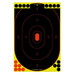 Birchwood Casey 34617 Shoot-N-C Reactive Target Self-Adhesive Paper Black/Yellow/Red 12"x18" Oval Silhouette 12 Pack